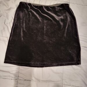 J. Crew Elegant Black Y2K Velvet Mini Skirt